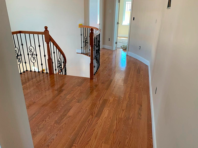 Custom wood staining and clear coat application